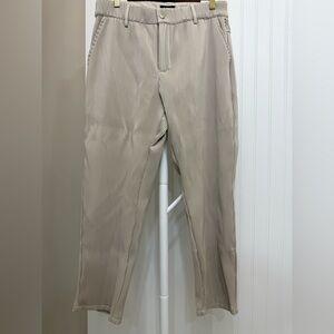 Boohoo Men's Tan Pinstripe Dress Pants